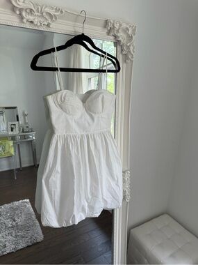 Zara White Bustier Strap Mini Dress